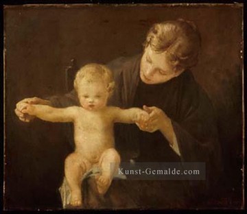  Mutter Kunst - Mutter und Kind 1888 Akademischer Maler Paul Peel